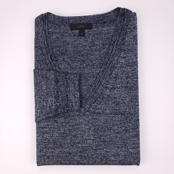 J Crew Medium Womens Sweater Merino Linen E9434 Bl - Picture 1 of 8